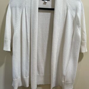Croft & Barrow Women's Cream Open-Front Cardigan